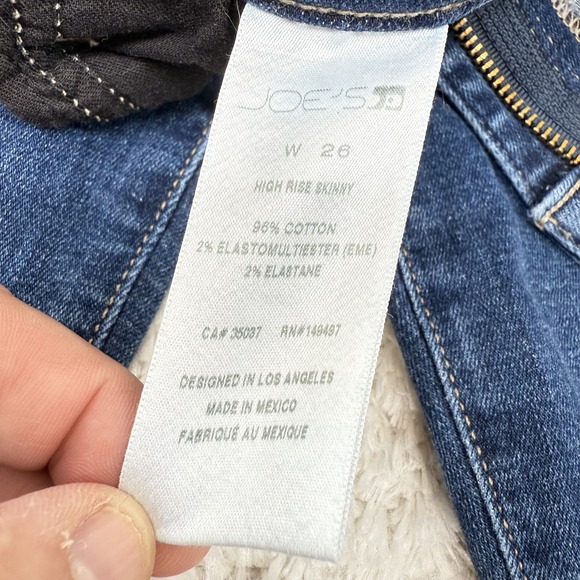 Joes Jeans High Rise Skinny Jeans Womens 26 Denim Stretch Reynolds RYN Classic M - Picture 10 of 13